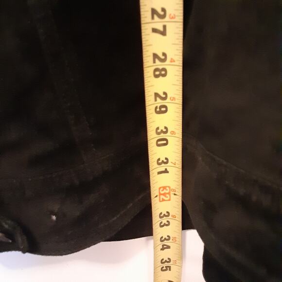 Vintage Phat Farm Mens 2XL Black Suede Leather Jacket Hip-Hop 90s Button - Picture 12 of 12